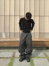 Looker Shirring Cargo Cotton Pants 3C