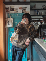 ライオン ヴィンテージ ニット ロングスリーブ Tシャツ