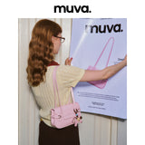 muva. 本革 レトロ ワンショルダー チャーム付 バッグ