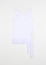 EYELET FRILL SLEEVELESS