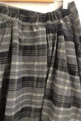 Charcoal Blend Checkered Layered Skirt