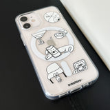 [MagSafe phone case] ディスターテッドキャット フォンケース