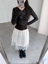 petal sha lace skirts (3color)