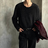 [UNISEX] Velvet round cutting knit (4color)