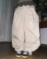 (2color) Frill Pocket Wide Cotton Buckle Pants