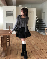 アミューズレースリボンティアードキュロット