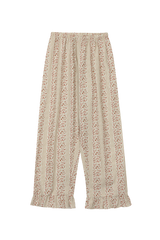 (24230WTLLN) ULLALA PAJAMAS Mazzle Long Sleeve Two-Piece Cream (30'S) Free Size