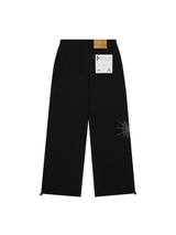 1/2 ウェブストリングデニムパンツ (BLACK)