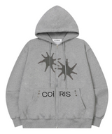 AKIN RIVET POINT APPLIQUE HOOD ZIP-UP UNISEX (2COLOR)