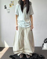 Jepeni Dot Back Detail Balloon Cotton Pants 3color