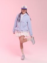  balloon skirt_white dot