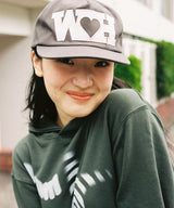 W♡H チェックキャップ - ブラウン