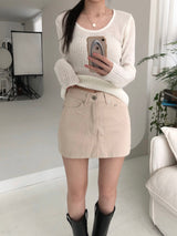 Ronnie cotton mini skirt (one color)