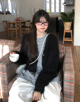 ピノストライプパンプキンレイヤードロングスリーブ