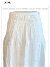 hot sealing plaid white long skirt
