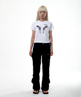 アーカイブリボルバークロップTシャツ-WHITE