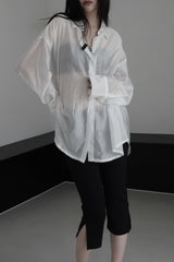 see-through overfit twinkle shirt (4color)
