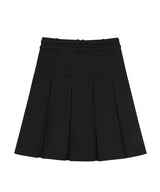 【NF】フォーマルボタンプリーツミディスカート(BLACK)