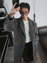 [Premium] ウールヘリンボーン2wayチェスターコート (2color)