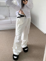  Motion 2WAY Snap Pintuck Wide Banding Long Pants (4 colors)