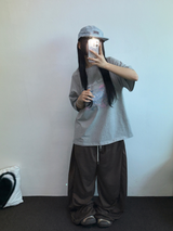 2SIZE🩶 SOFTY SIDE PINTUCK WIDE LONG PANTS 🩶🧇🖤🤍5COLOR