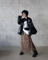 Glossy Leather Safari Half Jacket