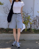 ハーフバミューダデニムパンツ