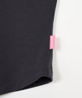 リボンプリントTシャツ チャコール