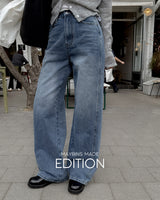 [MADE] Zen incision wide denim pants
