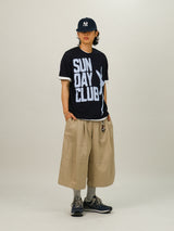 HEAVEN Belt Cotton Bermuda Banding Pants