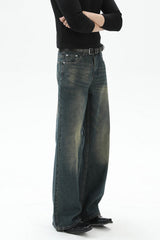 Vintage Washed A-Line Jeans