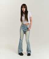 939 LOGO COLLAR CROP TOP (FLOWER)