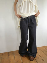Ismi Non-Fade Wide Bootcut Denim Pants