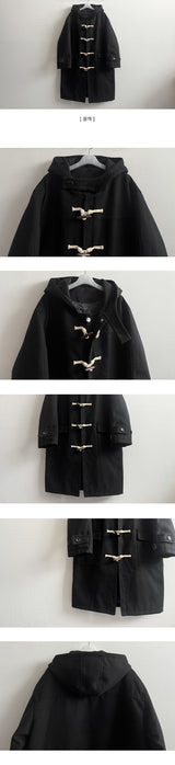 Node Button High Neck Toggle Tteokbokki Long Coat