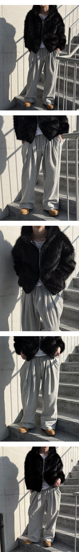 [Unisex] ディープタックワイドスウェットパンツ(3color)
