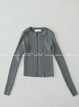 V-neck Knit Sleeveless Cardigan Set