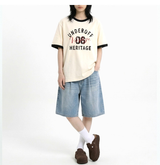 エッセンシャルスタンダード半袖リンガーTシャツ ビンテージクリーム