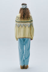 Atelier Jacquard Knit Cardigan [Lemon]