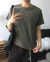 クロレイヤードバックル半袖T