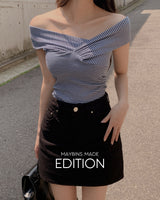 [MADE] Looming off-shoulder T-shirt