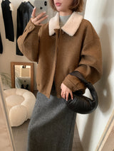 Boa Collar Short Blouson Jacket