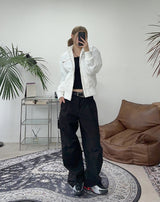 Heaven Wide Carpenter Cotton Pants