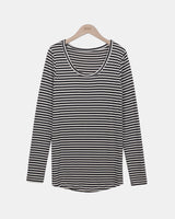 ドウェン ストライプ ロングスリーブ Tシャツ