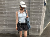 shoeshoe layered pumpkin shorts