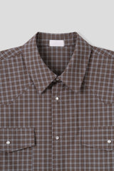 Plaid Western Check Half Shirt (2color) (No.967)