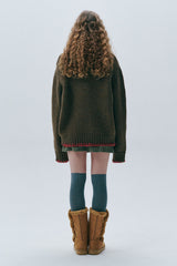 Winter Charm Zip-up Jacket [Brown]