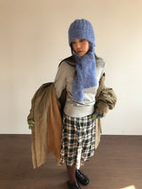 Grunge Button-Up Checkered Skirt (2 Colors)