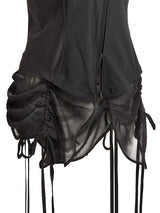  CURVED ZIP-UP SHIRT WITH LAYER . DARK BROWN