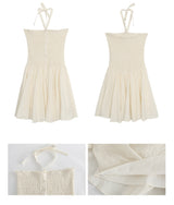 Halter neck tube top flare one piece
