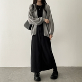 Amit Bolero Loose Fit Puff Knit Cardigan 